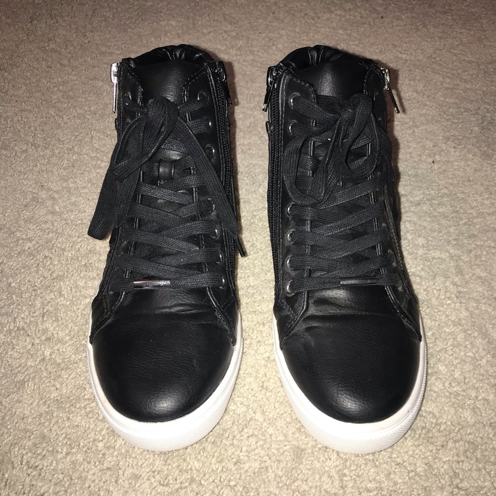black high top steve madden sneakers